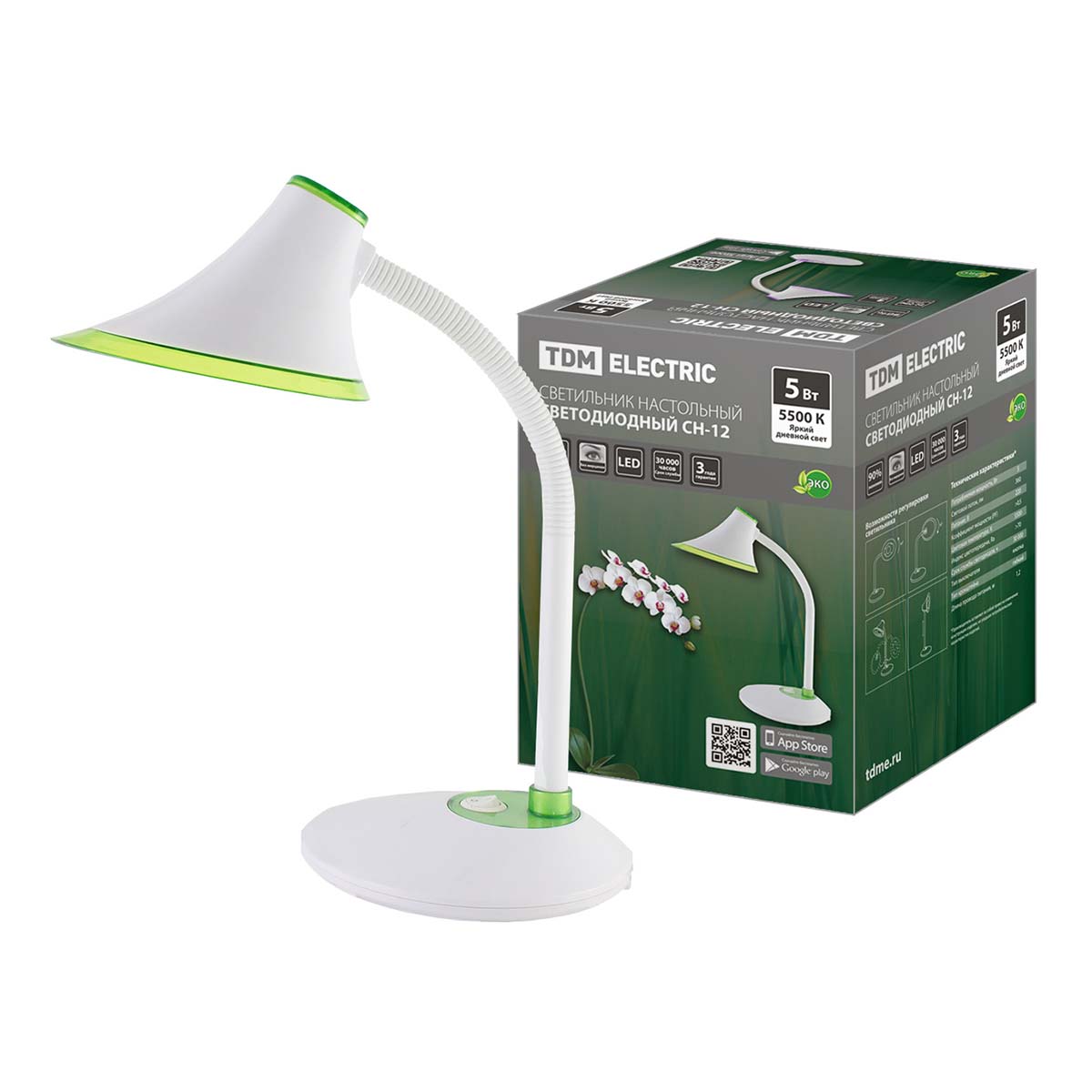 

Настольная лампа TDM Electric СН-12 SQ0337-0092, Белый, SQ0337-0092 СН