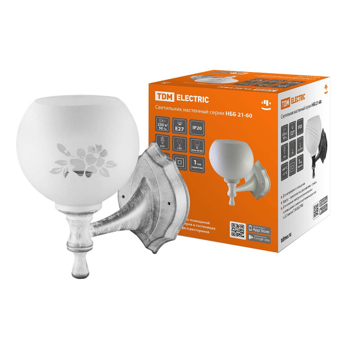

Бра TDM Electric НББ 21-60-1321 SQ0370-0203, Белый, SQ0370-0203 НББ 21