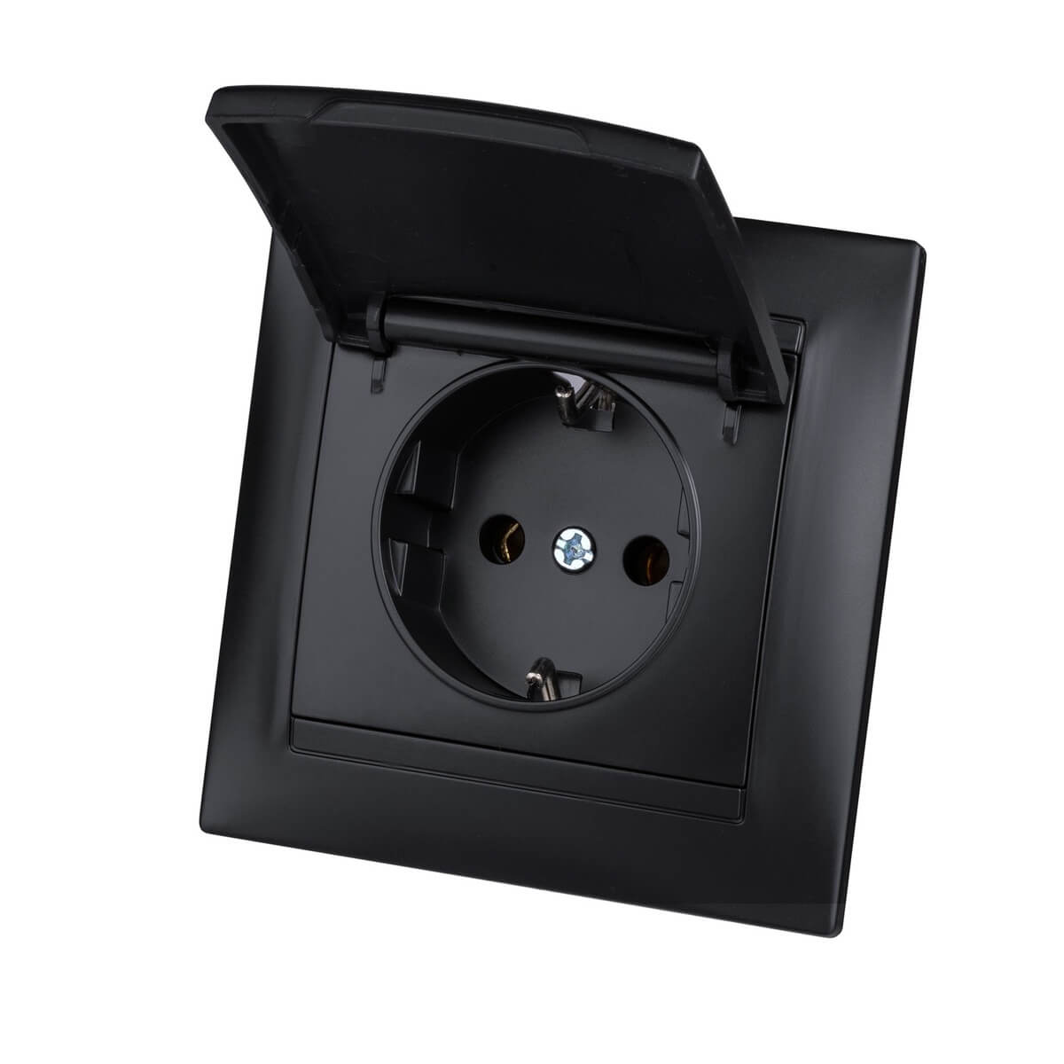 

Розетка 2P+PE TDM Electric Лама с крышкой графит SQ1815-0626, SQ1815-0626 Лама