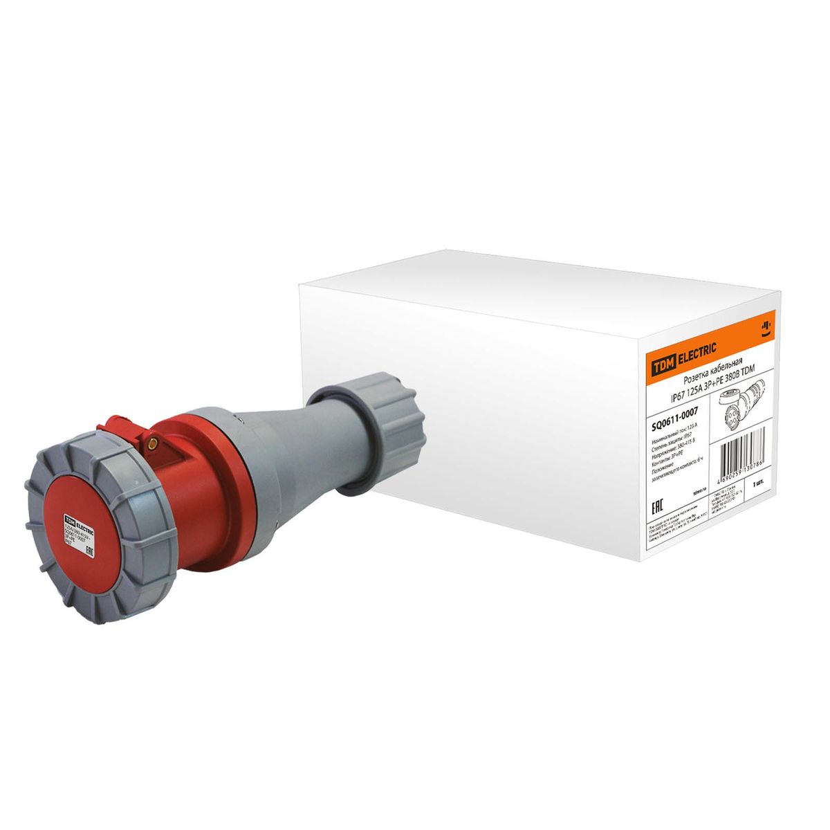 Розетка кабельная 3Р+РЕ TDM Electric SQ0611-0007