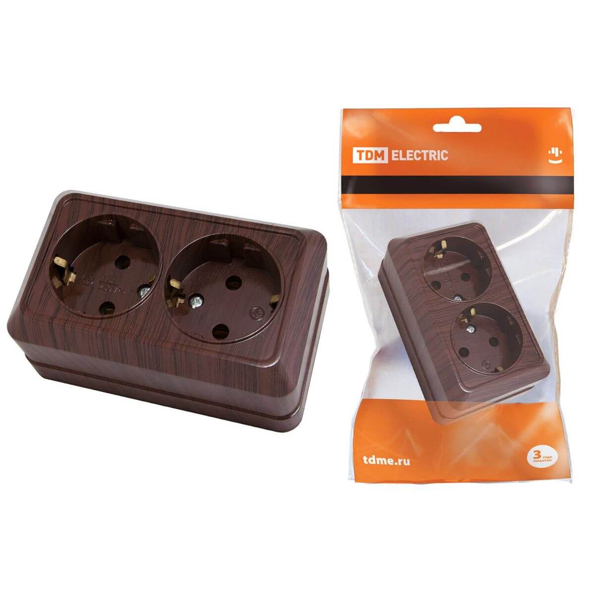 

Розетка двойная 2P+PE TDM Electric Ладога бук SQ1801-0036, Дерево, SQ1801-0036 Ладога