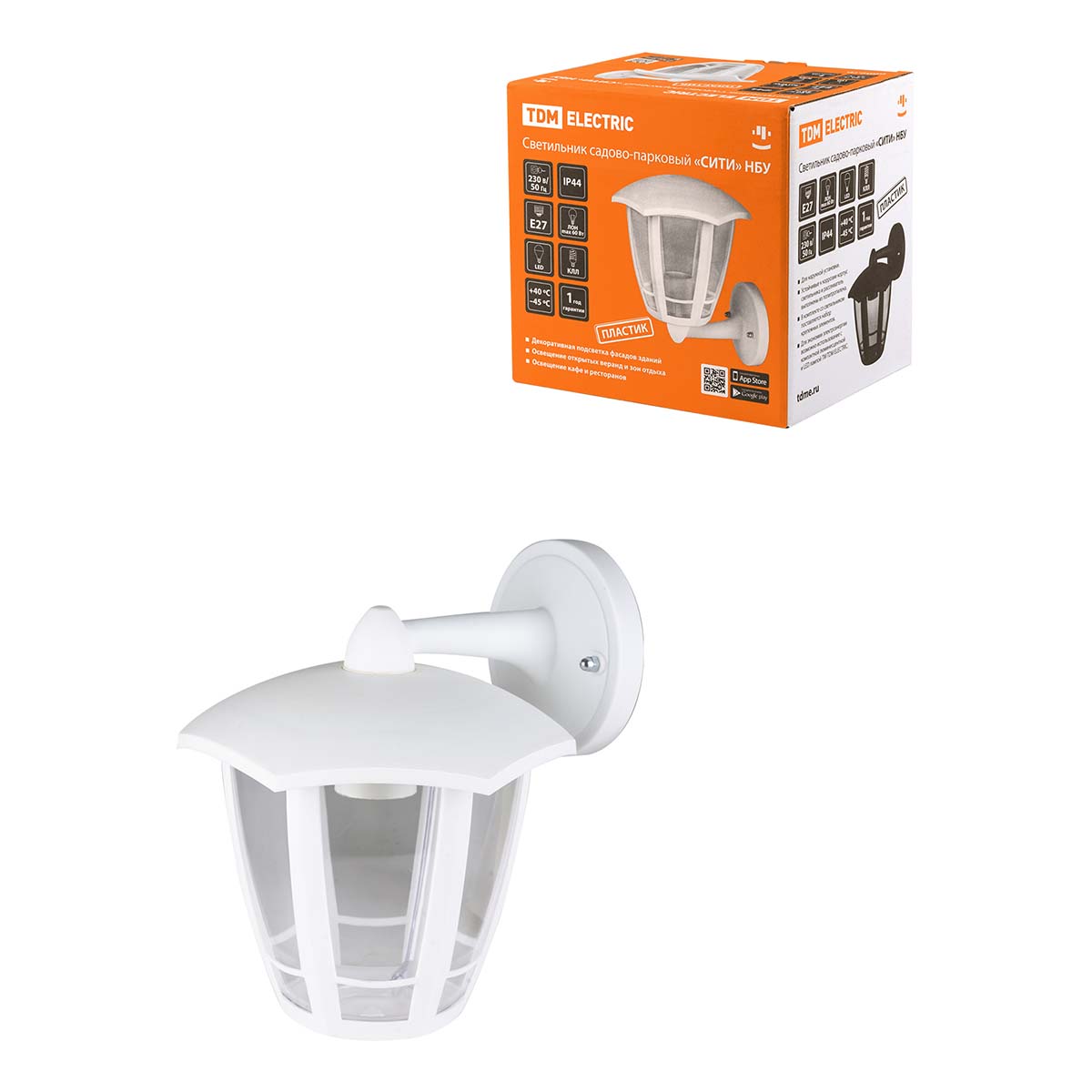 

Уличный настенный светильник TDM Electric Сити НБУ 07-60-004 SQ0330-1317, Белый, SQ0330-1317
