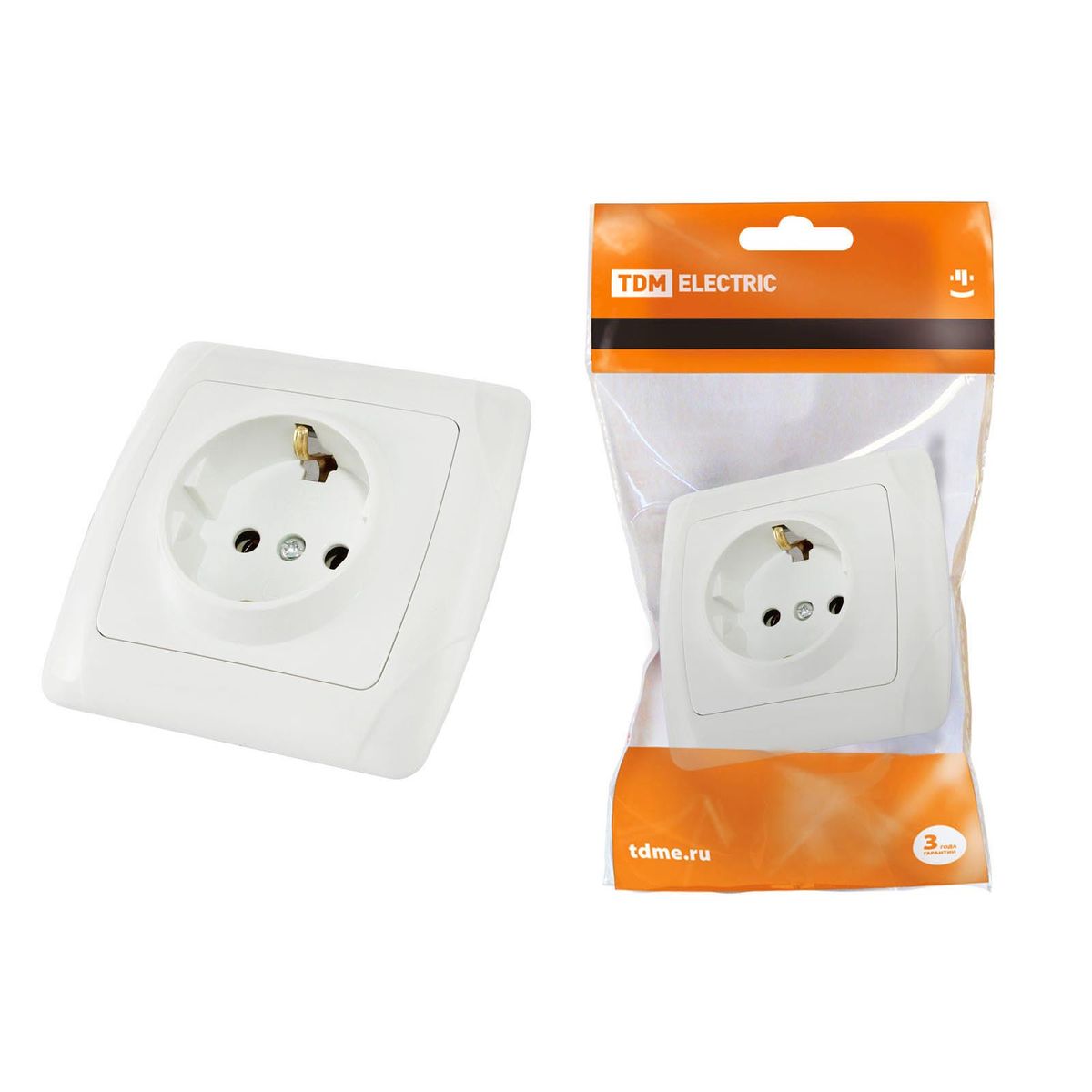 

Розетка 2P+PE TDM Electric Онега белая SQ1805-0016, Белый, SQ1805-0016 Онега