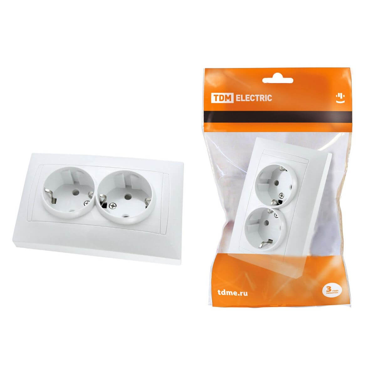

Розетка двойная 2P+PE TDM Electric Лама со шторками белая SQ1815-0013, Белый, SQ1815-0013 Лама