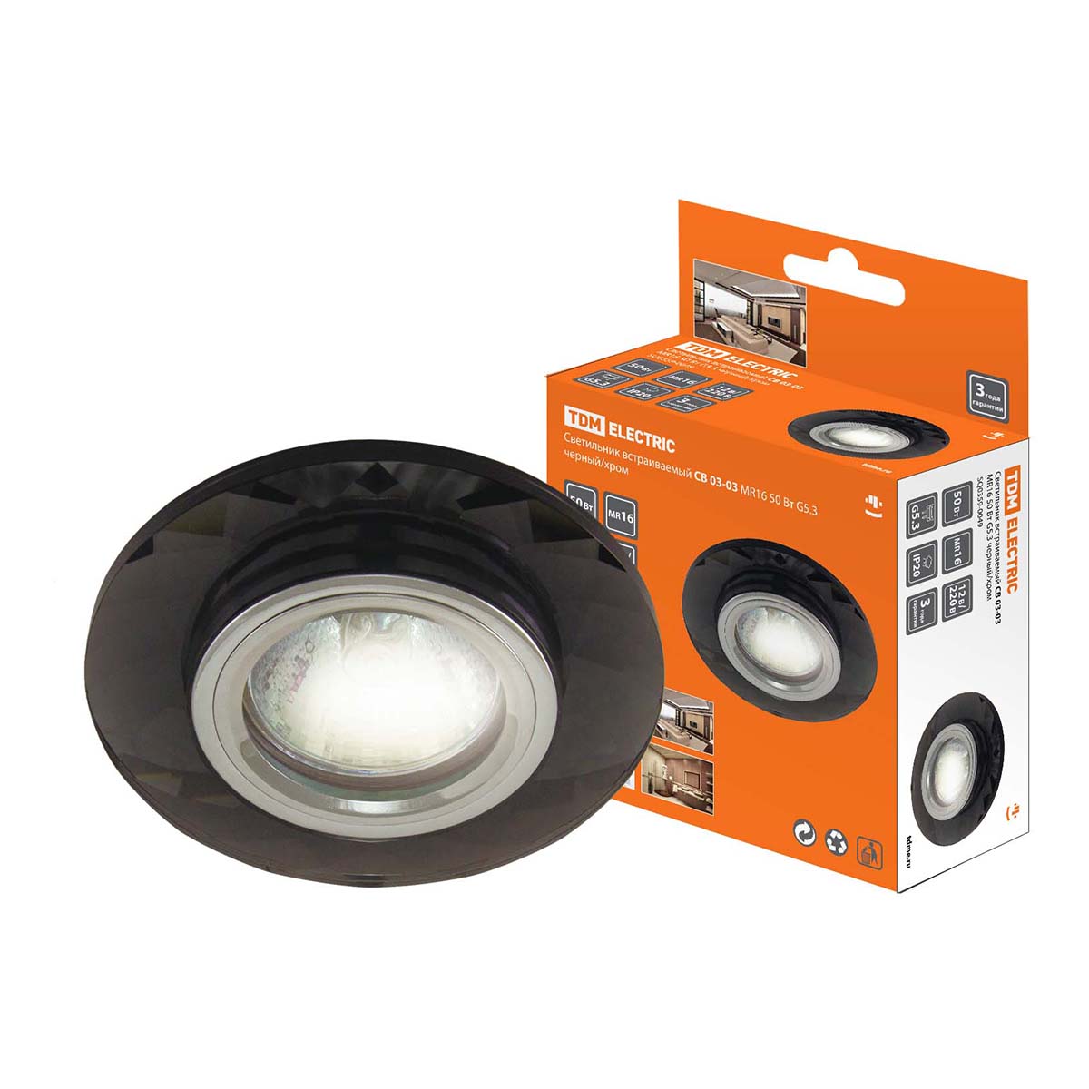 

Встраиваемый светильник TDM Electric СВ 03-03 SQ0359-0049, Черный, SQ0359-0049 СВ