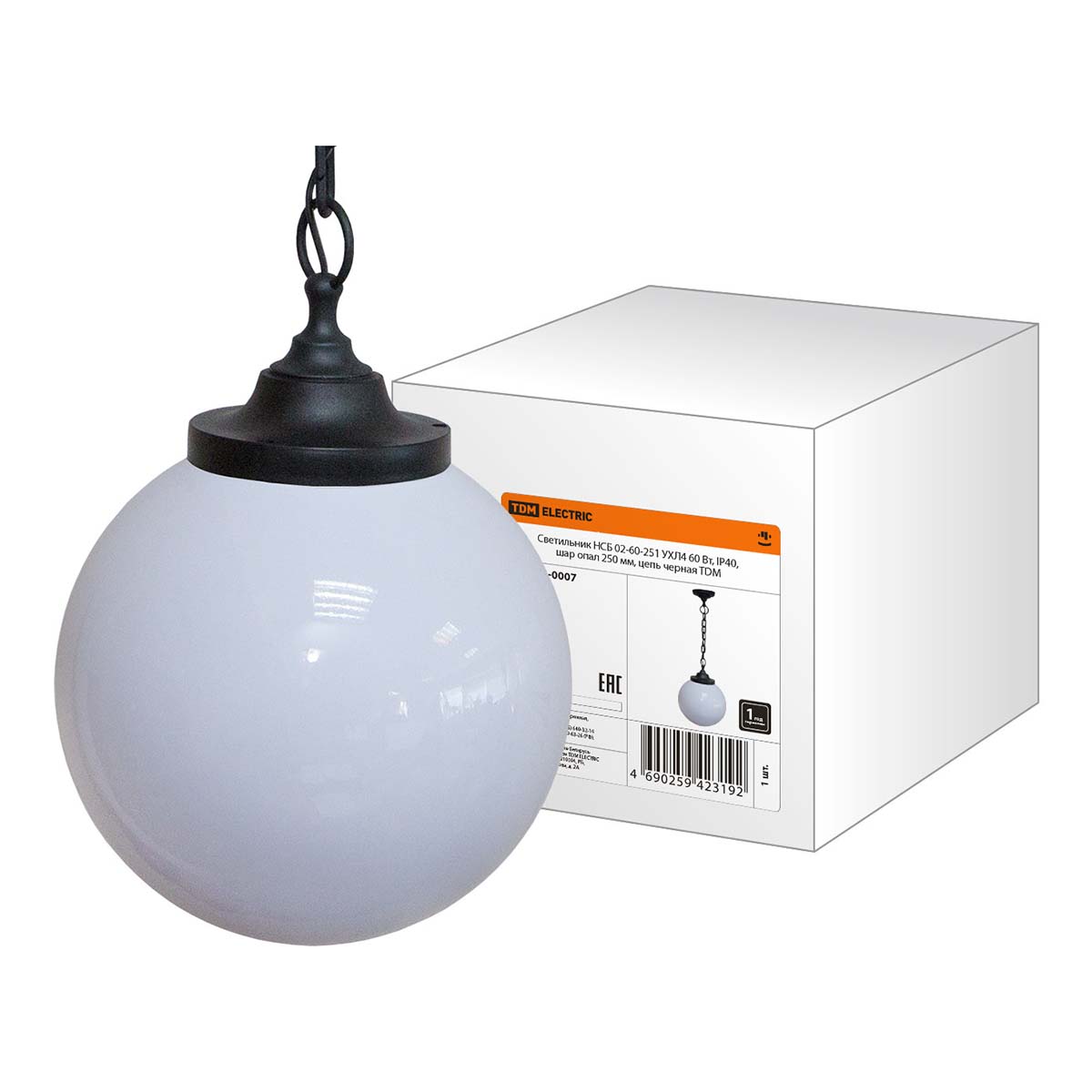 

Подвесной светильник TDM Electric Шар НСБ 02-60-251 SQ0313-0007, Белый, SQ0313-0007 НСБ Шар