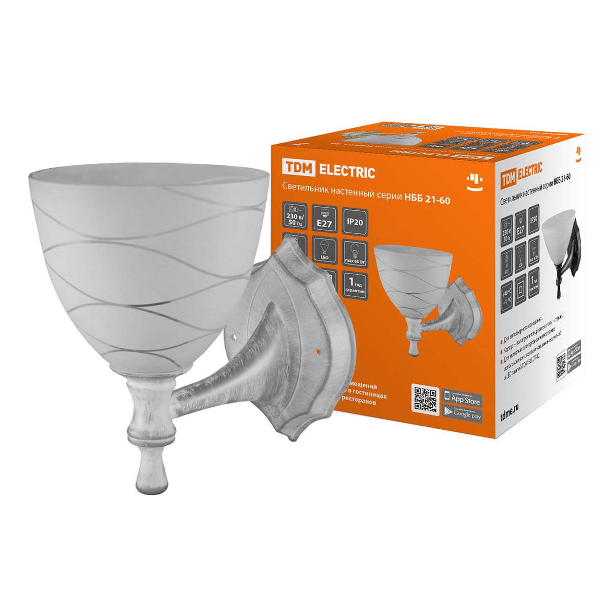 

Бра TDM Electric НББ 21-60-1411 SQ0370-0206, Белый, SQ0370-0206 НББ 21