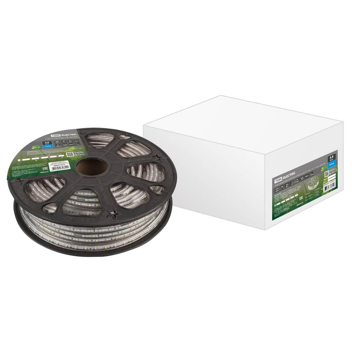 

Светодиодная влагозащищенная лента TDM Electric 4,8W/m 60LED/m 2835SMD синий 30M SQ0331-0113, SQ0331-0113 Лента светод. 220V