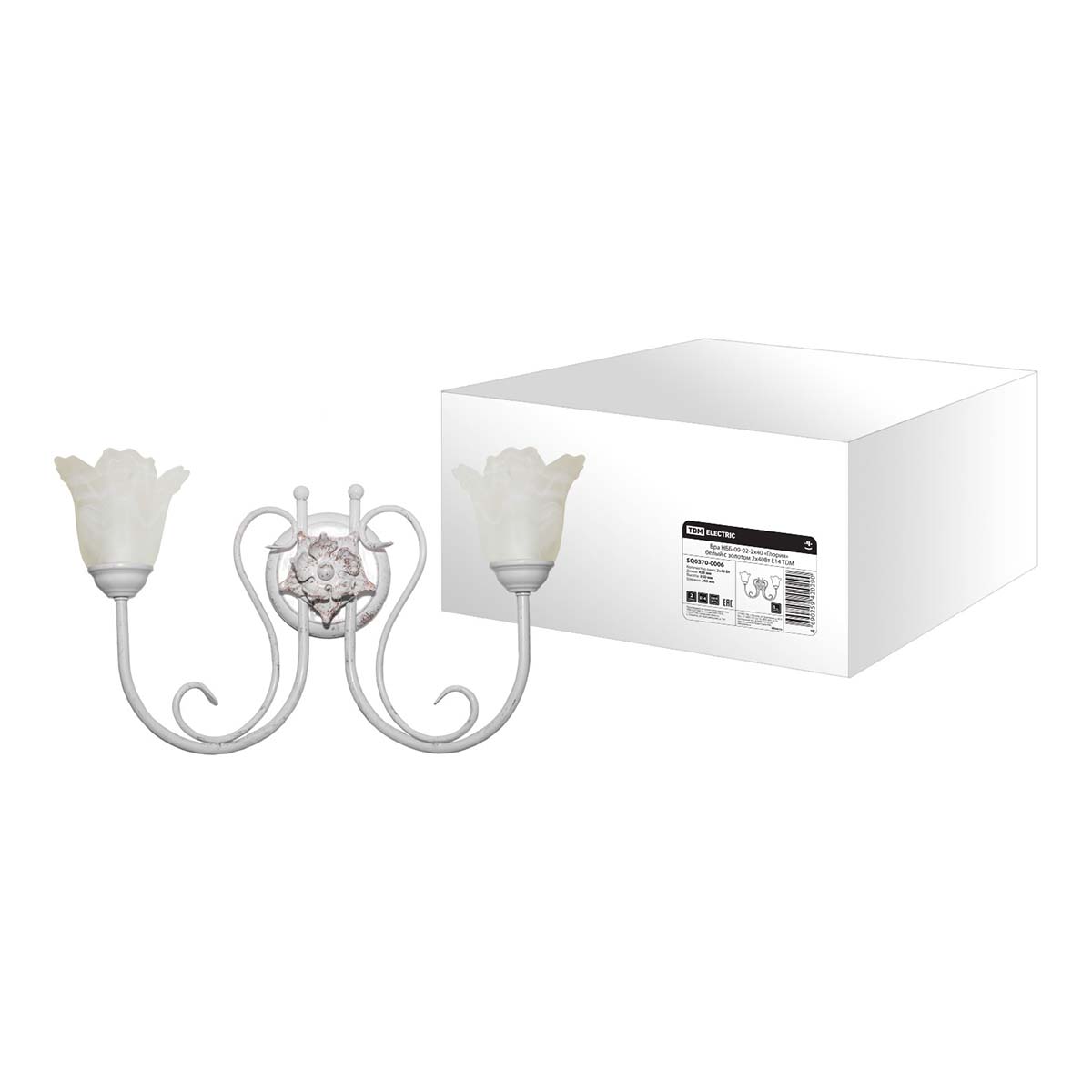 

Бра TDM Electric Глория НББ-09-02-2х40 SQ0370-0006, Белый, SQ0370-0006 Глория