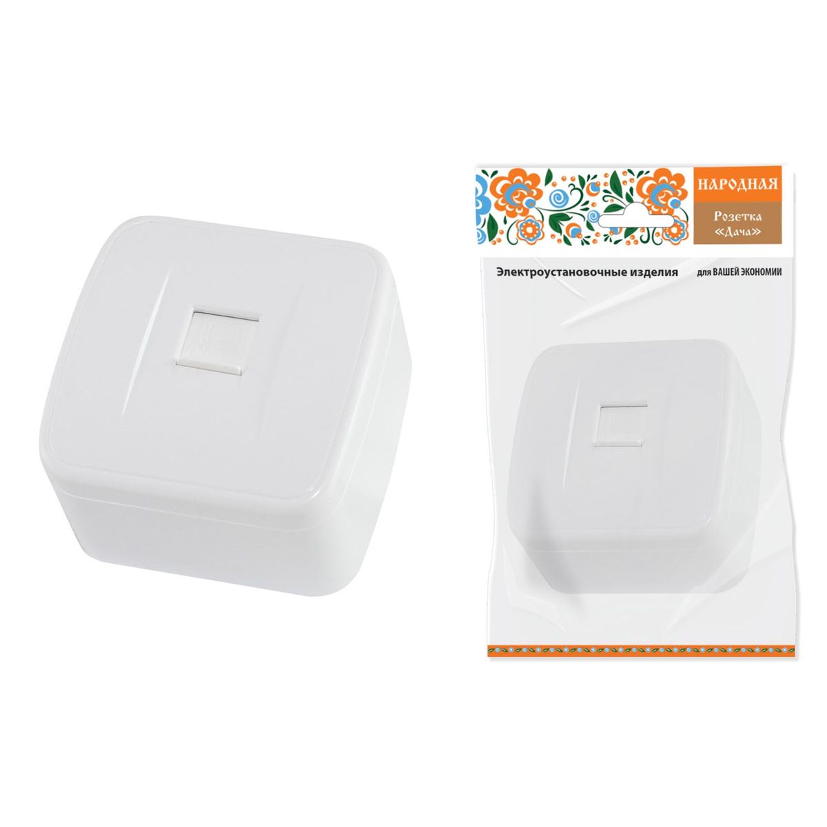 

Розетка компьютерная RJ45 TDM Electric Дача белая SQ1824-0011, Белый, SQ1824-0011 Дача