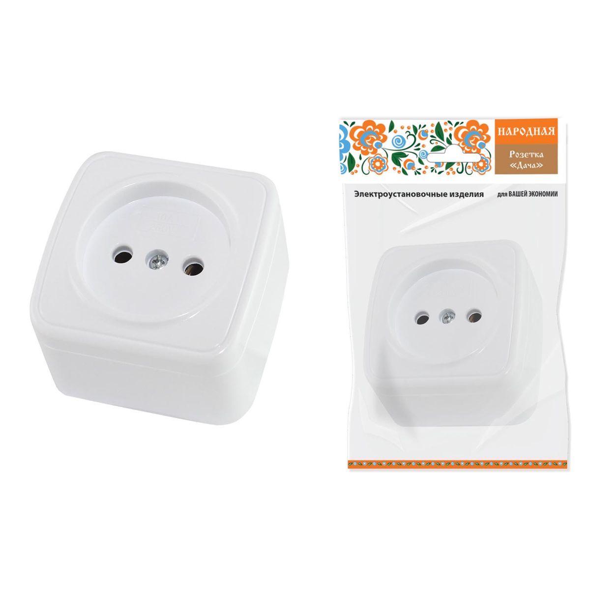 

Розетка 2P TDM Electric Дача белая SQ1824-0007, Белый, SQ1824-0007 Дача