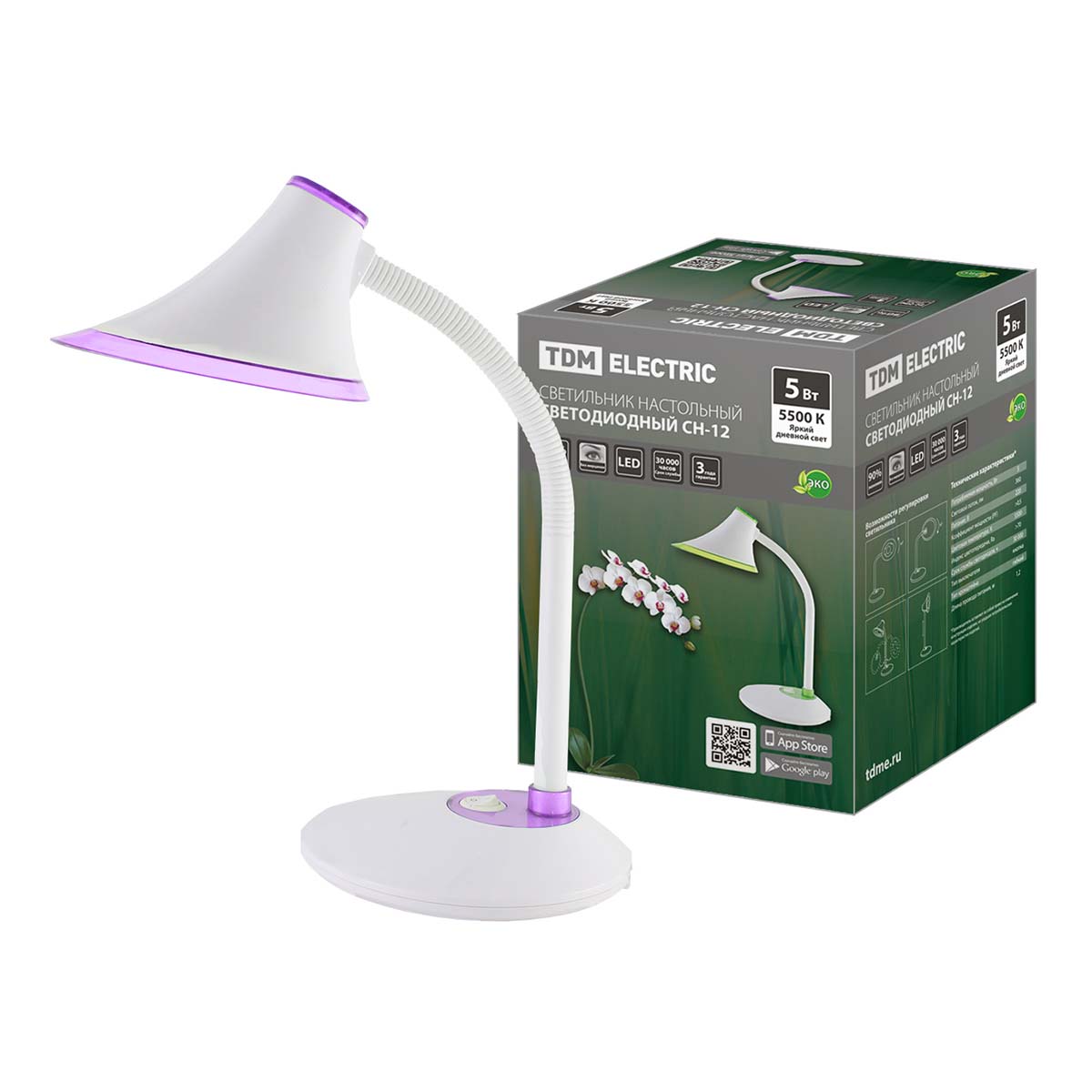 

Настольная лампа TDM Electric СН-12 SQ0337-0091, Белый, SQ0337-0091 СН