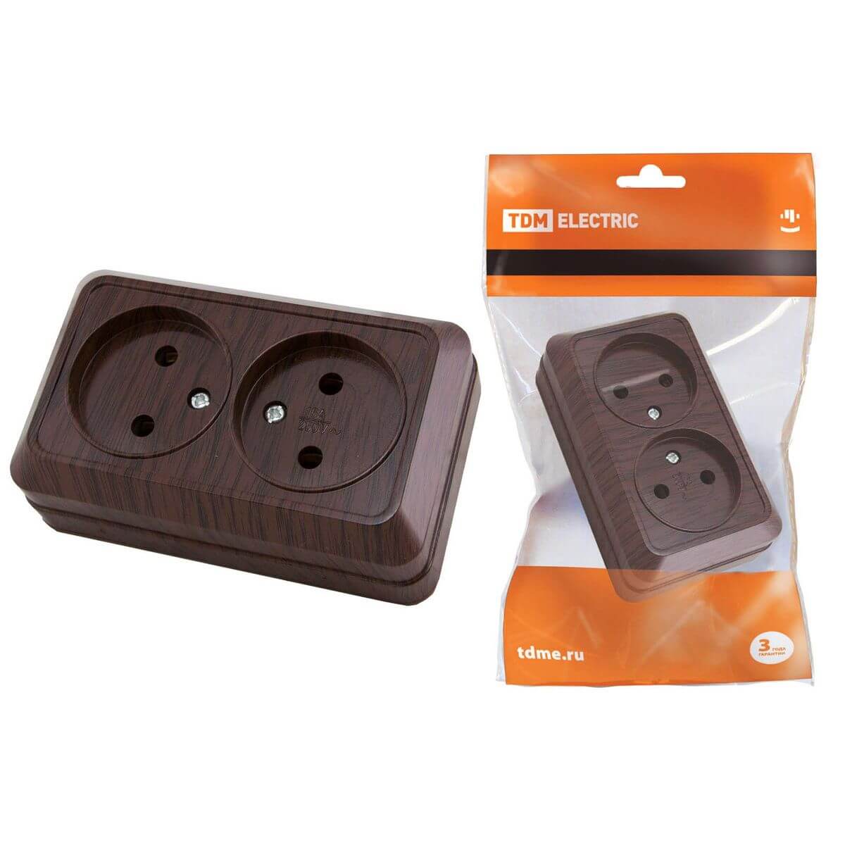 

Розетка двойная 2P TDM Electric Ладога бук SQ1801-0035, Дерево, SQ1801-0035 Ладога
