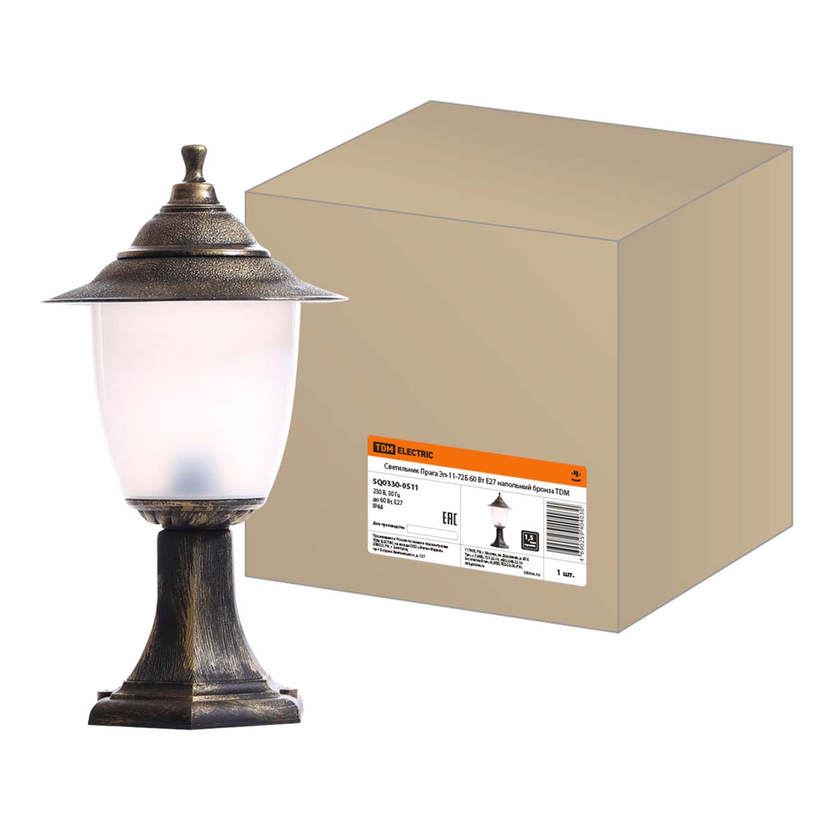 

Уличный светильник TDM Electric Прага Эл-11-72Б SQ0330-0511, Белый, SQ0330-0511 Прага матовый