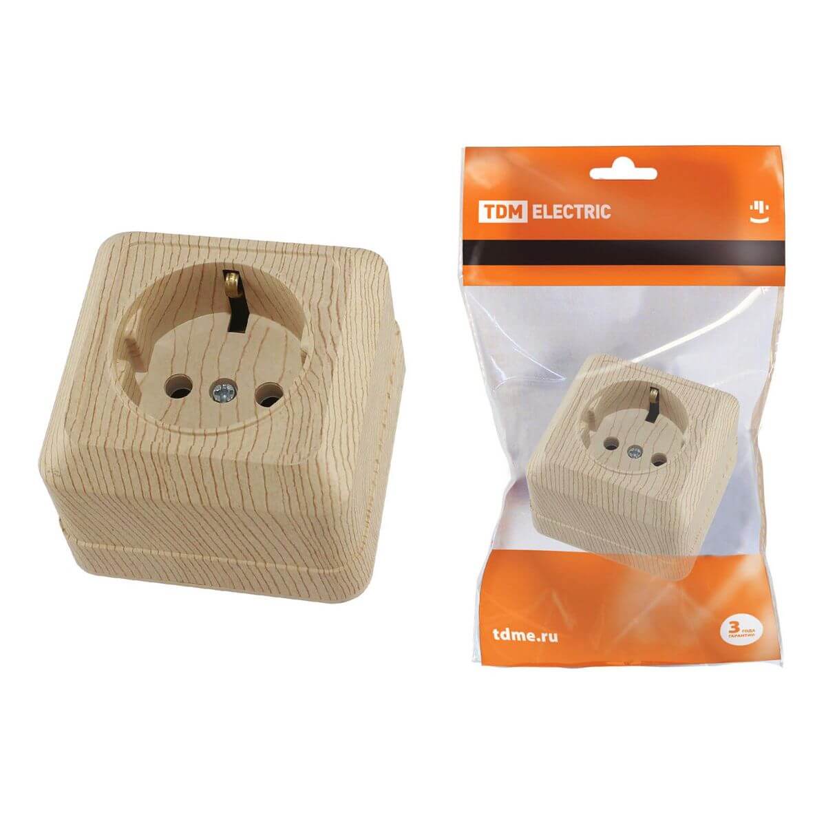 

Розетка 2P+PE TDM Electric Ладога сосна SQ1801-0050, Дерево, SQ1801-0050 Ладога