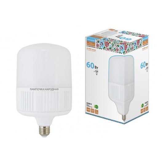 

Лампа светодиодная TDM Electric Народная E27 60W 6500K матовая SQ0340-1649, Матовый, SQ0340-1649 Народная