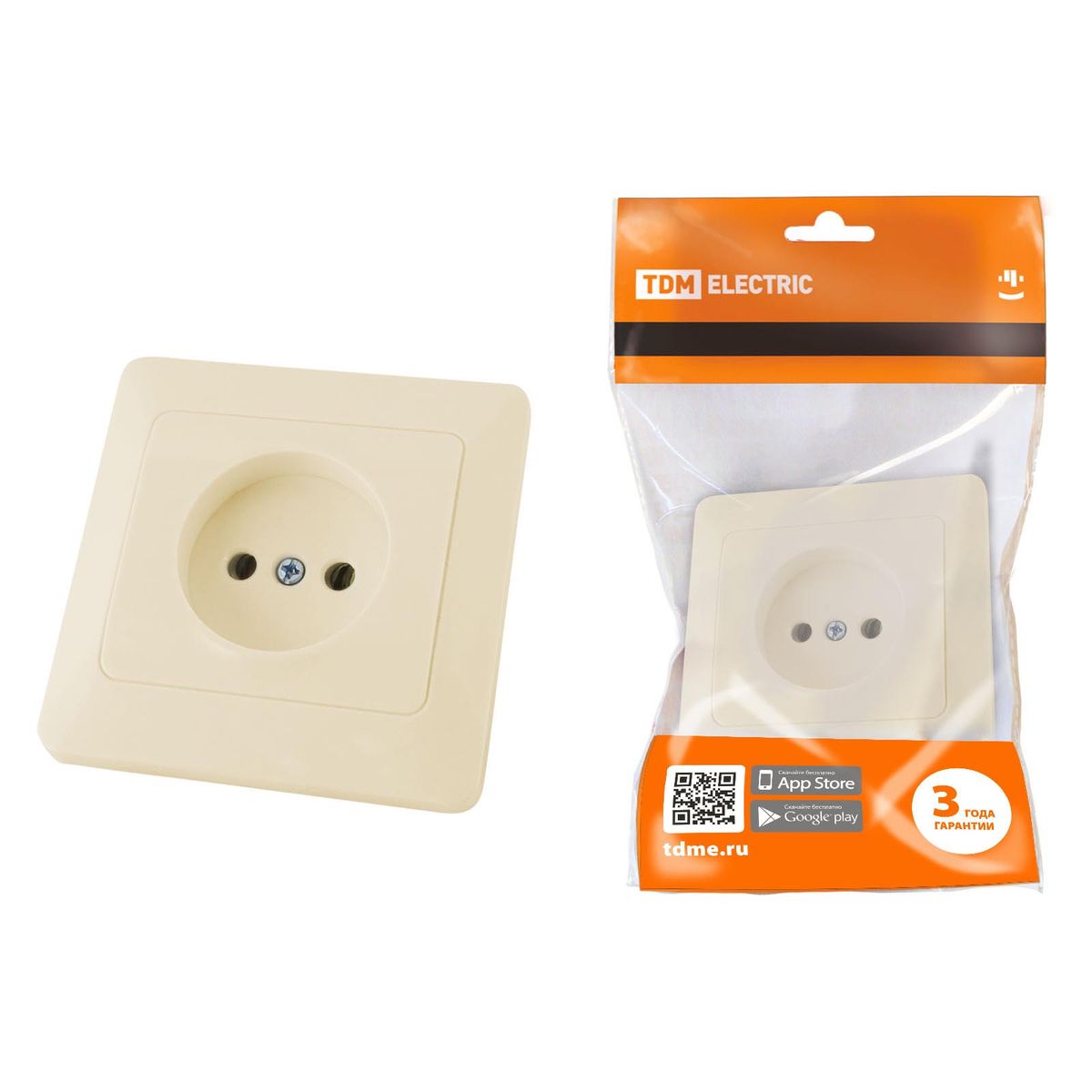 

Розетка 2P TDM Electric Ильмень слоновая кость SQ1823-0109, SQ1823-0109 Ильмень