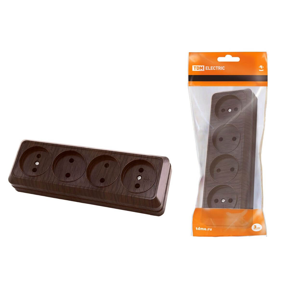

Розетка четырехместная 2P TDM Electric Ладога бук SQ1801-0328, Дерево, SQ1801-0328 Ладога