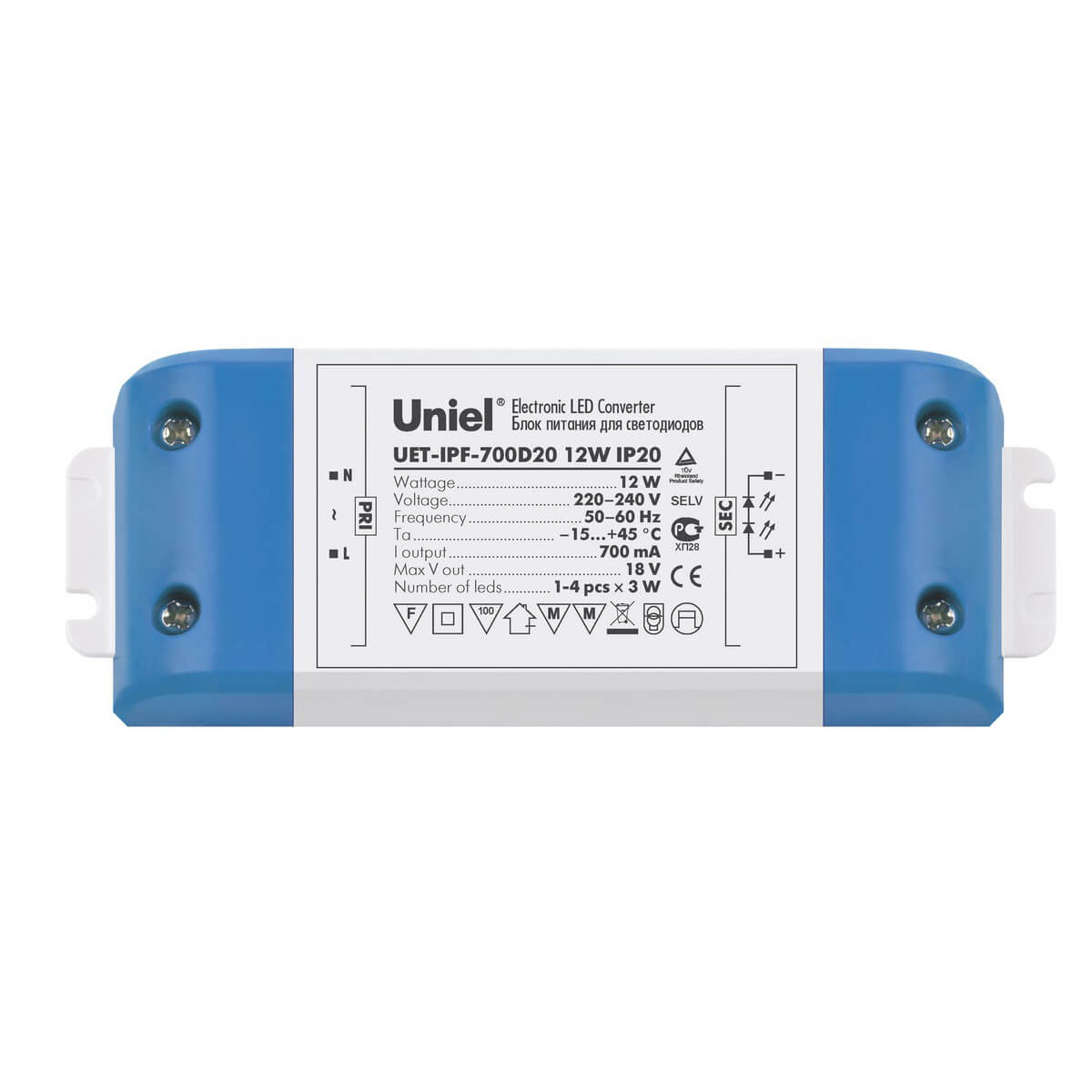 

Драйвер Uniel, Белый, UET-IPF-700D20 UET-IPF