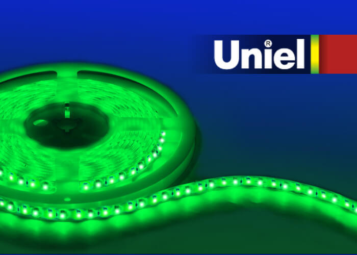 

Светодиодная влагозащищенная лента (04875) Uniel 14,4W/m 60LED/m 5050SMD зеленый 5M ULS-5050-60LED/m-10mm-IP65-DC12V-14,4W/m-5M-GREEN