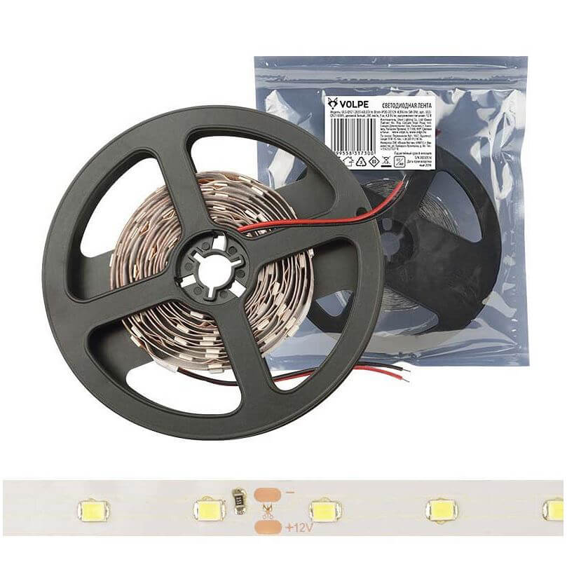 

Светодиодная лента Uniel 5M теплый белый 6W 2835SMD 60LED/m ULS-2835-60LED/m-8mm-IP20-DC24V-6W/m-5M-WW UL-00002971, ULS-2835-60LED/m-8mm-IP20-DC24V-6W/m-5M-WW ULS