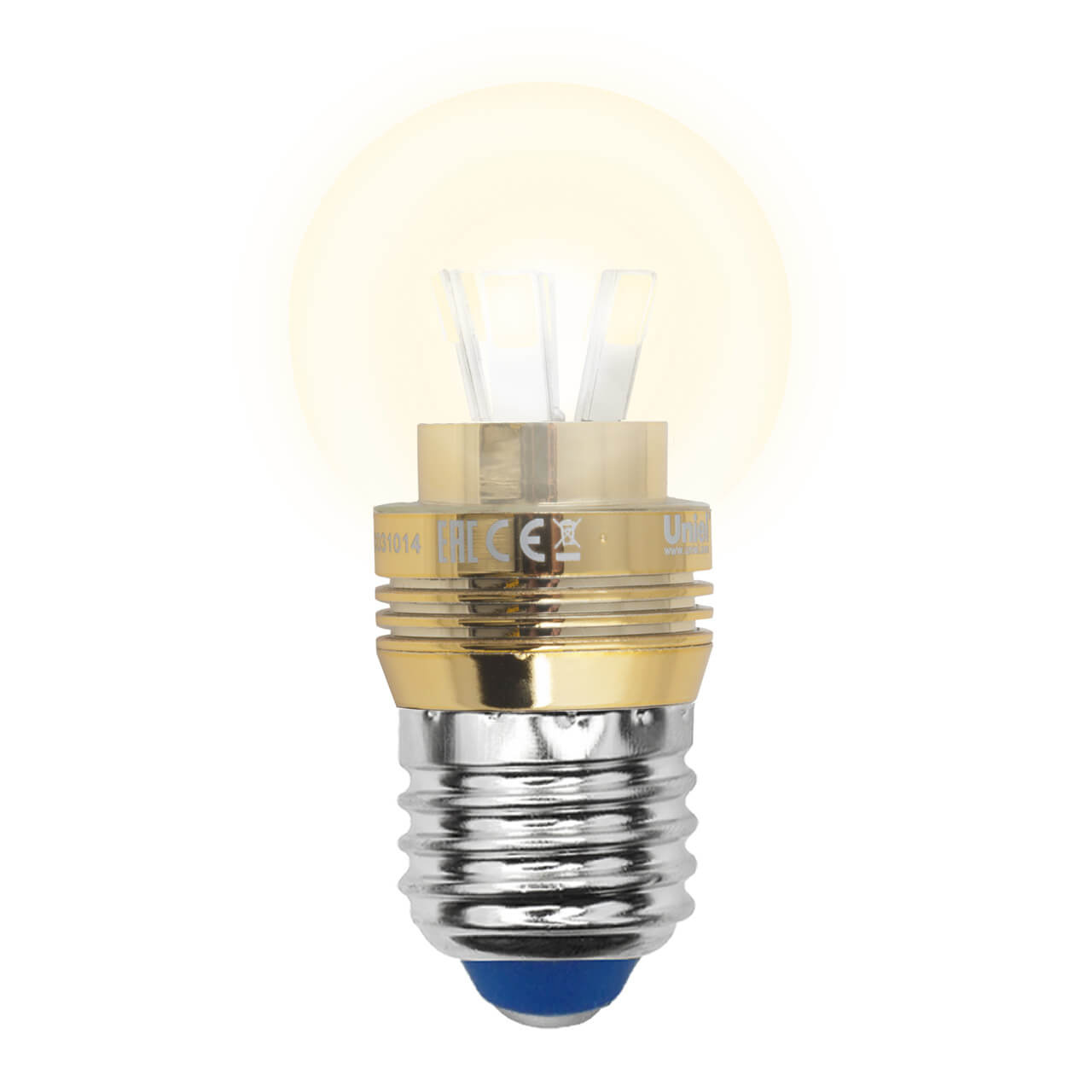 

Лампа светодиодная (10063) Uniel E27 5W 3000K прозрачная LED-G45P-5W/WW/E27/CL ALC02GD