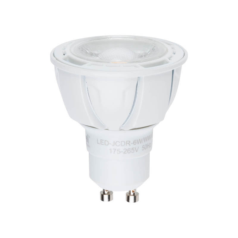 

Лампа светодиодная (UL-00001664) Uniel GU10 6W 3000K матовая LED-JCDR-6W/WW/GU10/FR/DIM PLP01WH