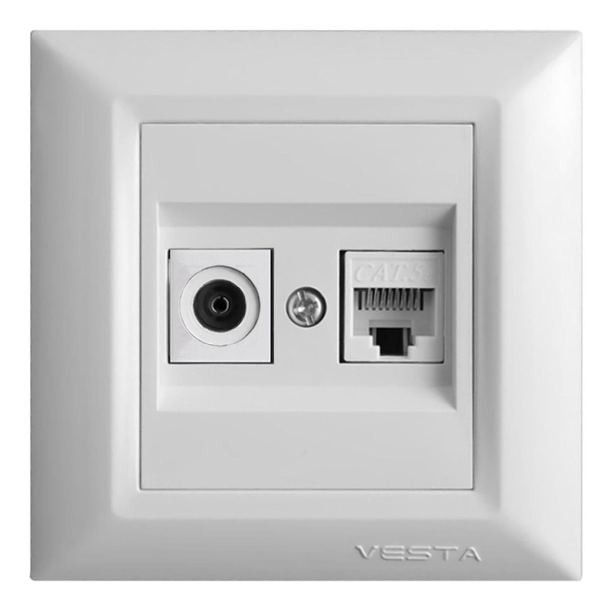 

Розетка TV/LAN Vesta-Electric Roma белый FRZTV010102BEL, FRZTV010102BEL Roma