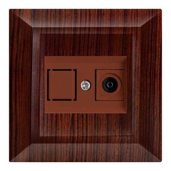 

Розетка TV Vesta-Electric Roma Mebel коричневый FRZTV010101FRN, FRZTV010101FRN Roma Mebel