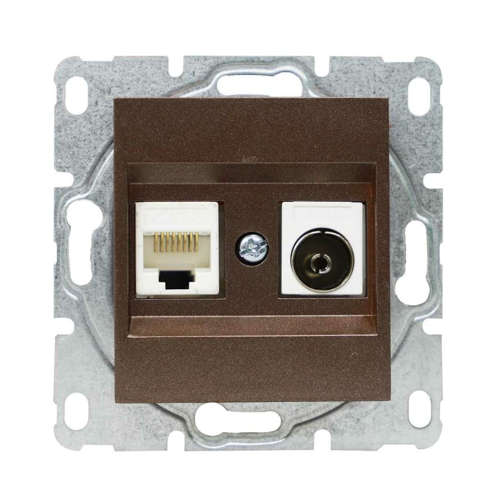 

Розетка LAN/TV Vesta-Electric Exclusive Champagne Metallic шампань FRZ00050503BEL, FRZ00050503BEL Champagne Metallic