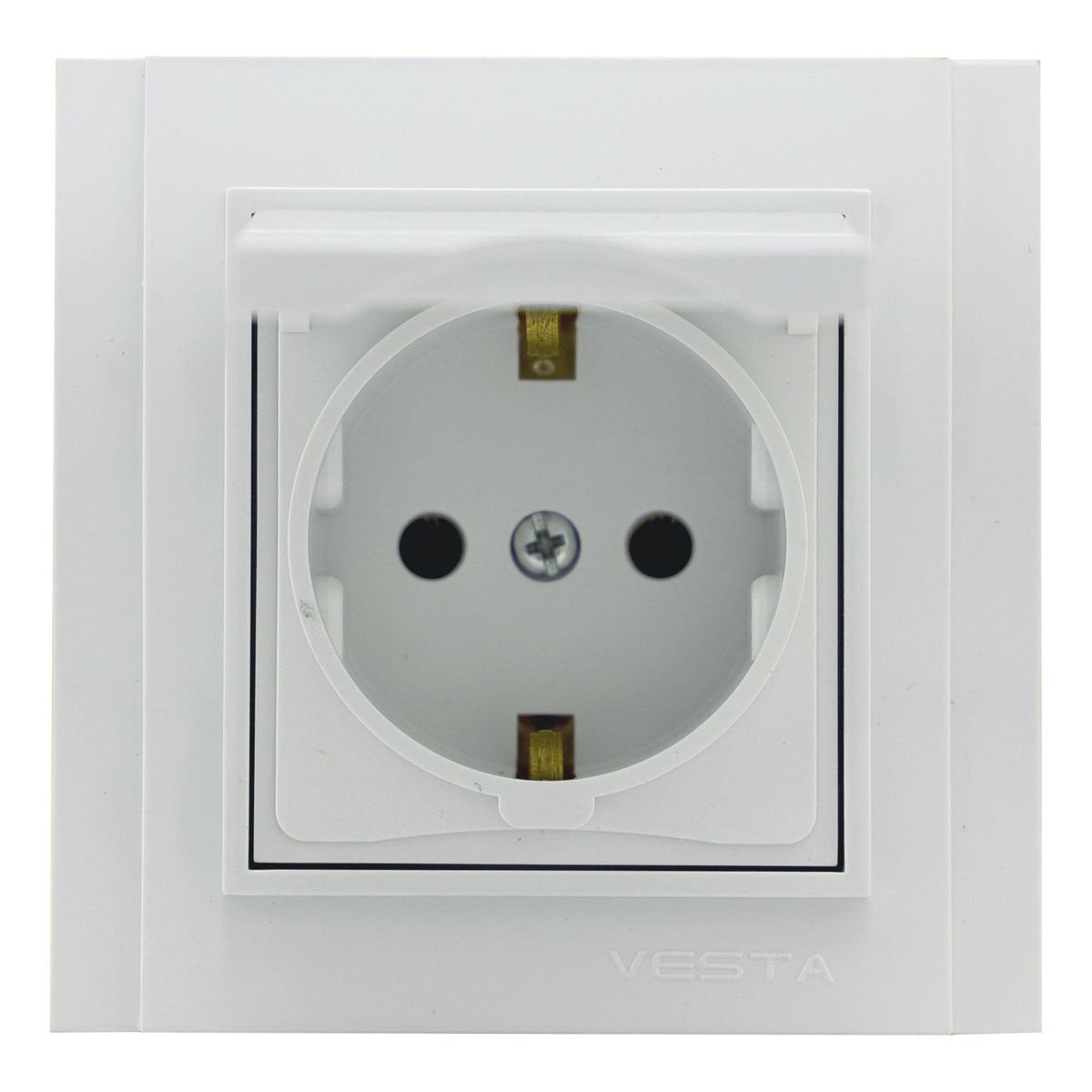 

Розетка 2P+E Vesta-Electric Verona с крышкой белый FRZ00020103BEL, FRZ00020103BEL Verona