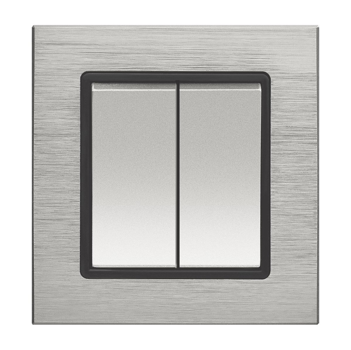

Выключатель двухклавишный Vesta-Electric Exclusive Silver Metallic серебро FVK050203SER, FVK050203SER Silver Metallic