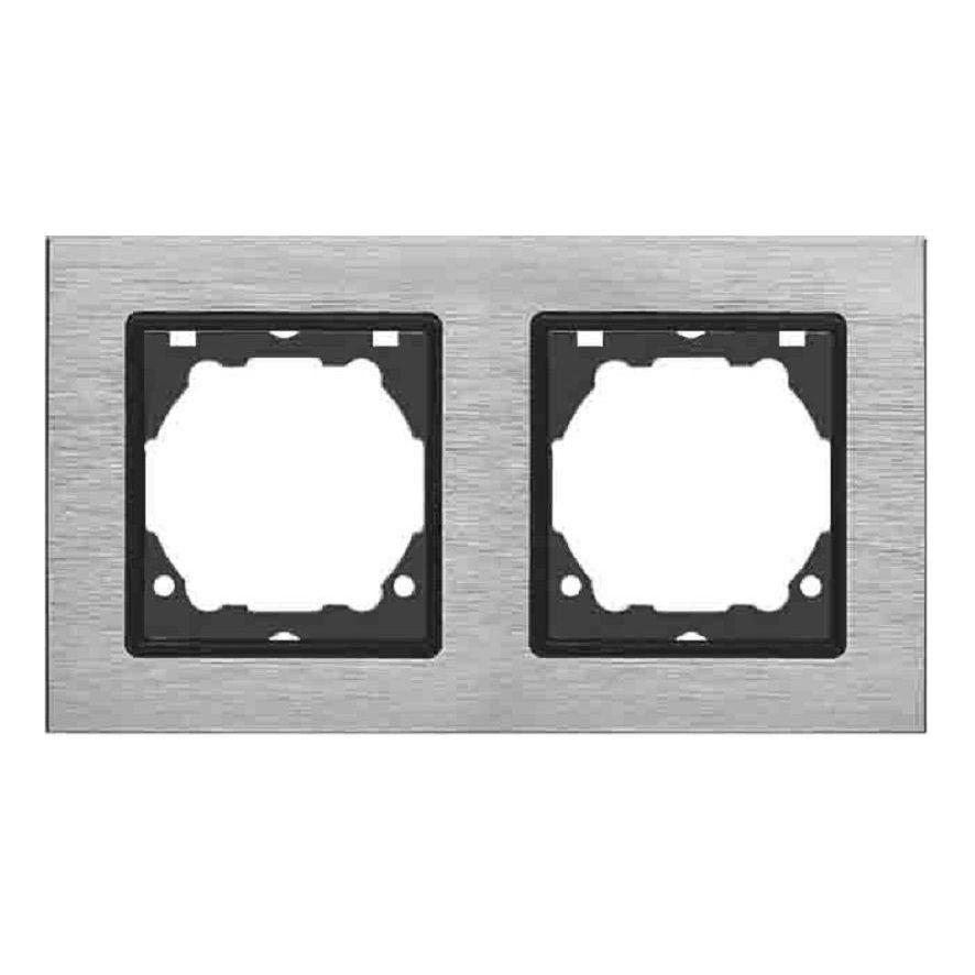

Рамка 2-постовая Vesta-Electric Exclusive Silver Metallic серебро FRM050205SER, FRM050205SER Silver Metallic
