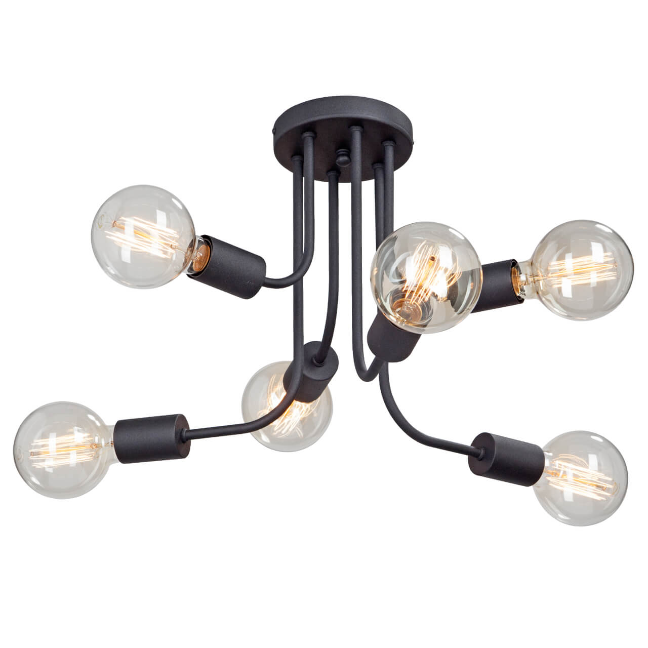 

Потолочная люстра Vitaluce V4960-1/6PL, Черный, V4960-1/6PL