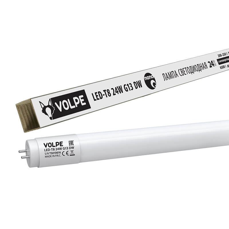 Лампа светодиодная (UL-00001459) G13 24W 6500K матовая LED-T8-24W/DW/G13/FR/FIX/N Лампа светодиодная (UL-00001459) G13 24W 6500K матовая LED-T8-24W/DW/G13/FR/FIX/N
