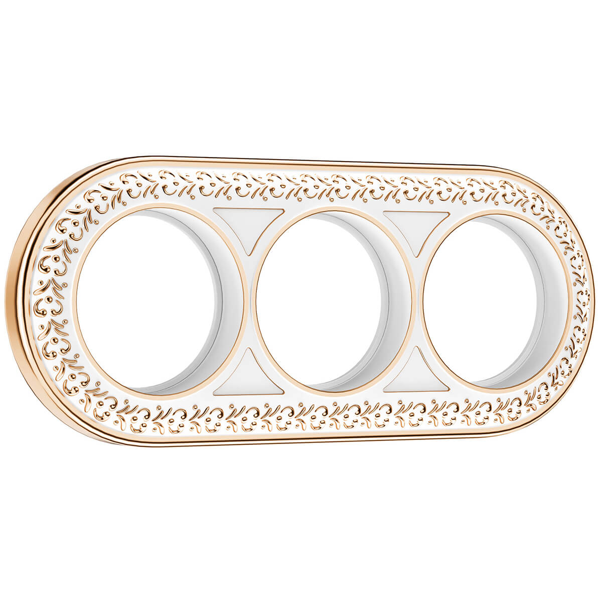 

Рамка Werkel Antik Runda на 3 поста белое золото WL70-frame-03 4690389106538, Золотой, 4690389106538 Antik Runda