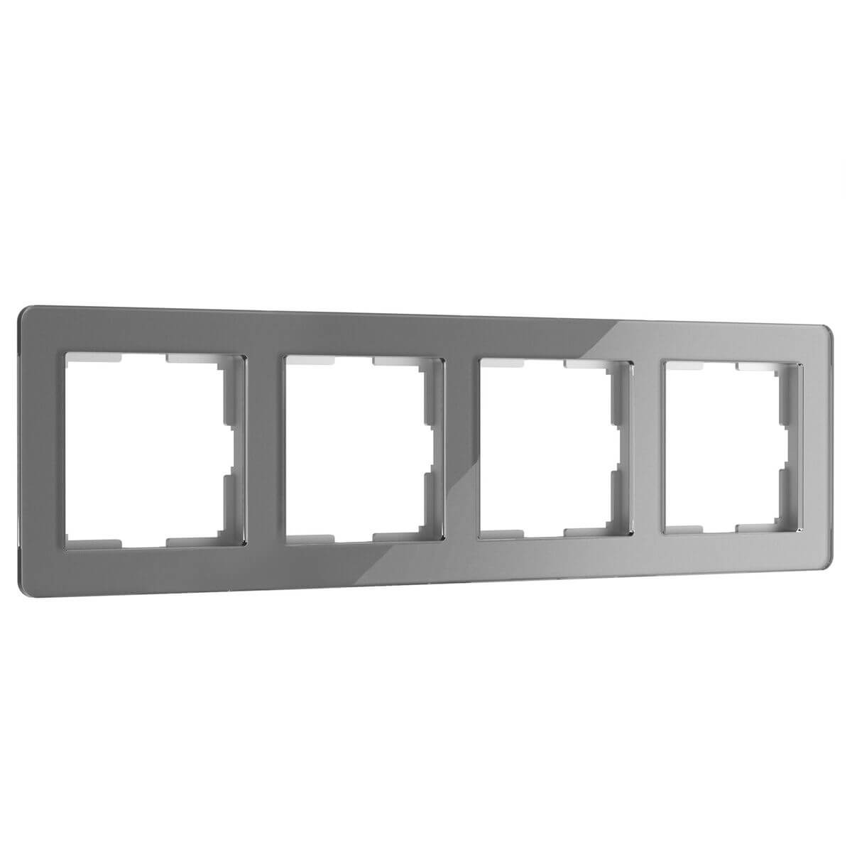 

Рамка Werkel Acrylic на 4 поста графит W0042704 4690389190537, 4690389190537