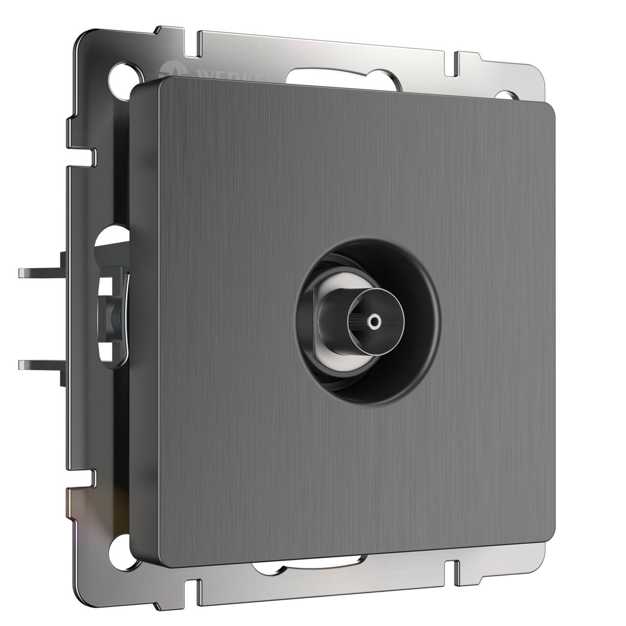

ТВ-розетка оконечная Werkel графит рифленый W1183004 4690389158681, 4690389158681 Графит рифленый