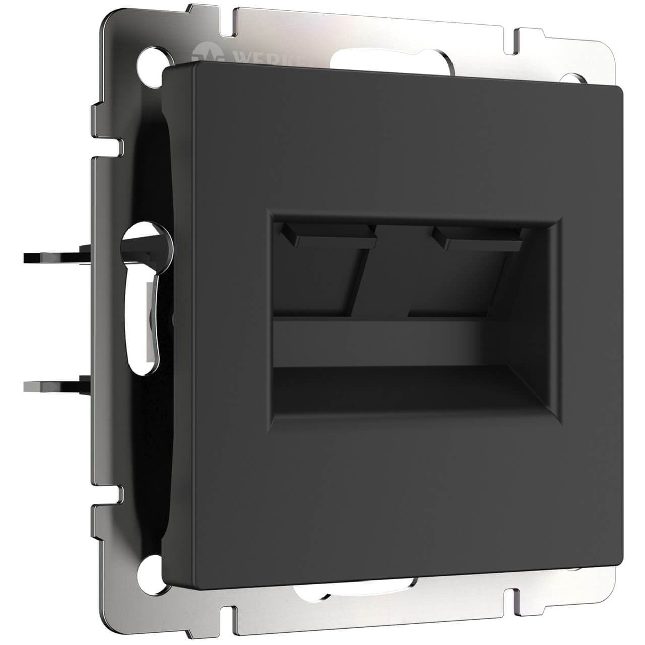 

Розетка Werkel двойная Ethernet RJ-45 черный матовый W1182208 4690389157004, 4690389157004 Черный матовый