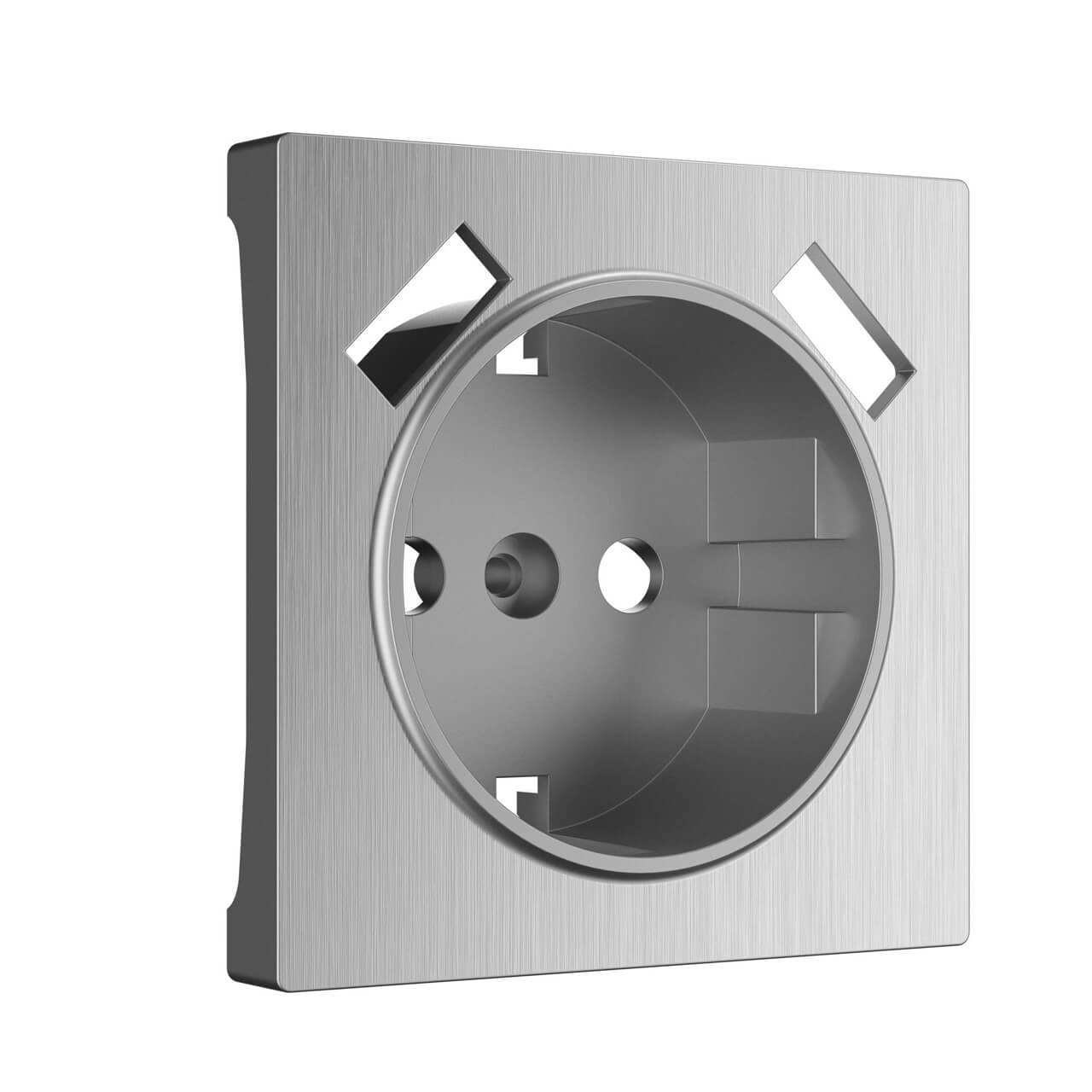 Комплектующие для ЭУИ  ВамСвет Накладка для розетки USB Werkel cеребряный рифленый W1179509 4690389159848