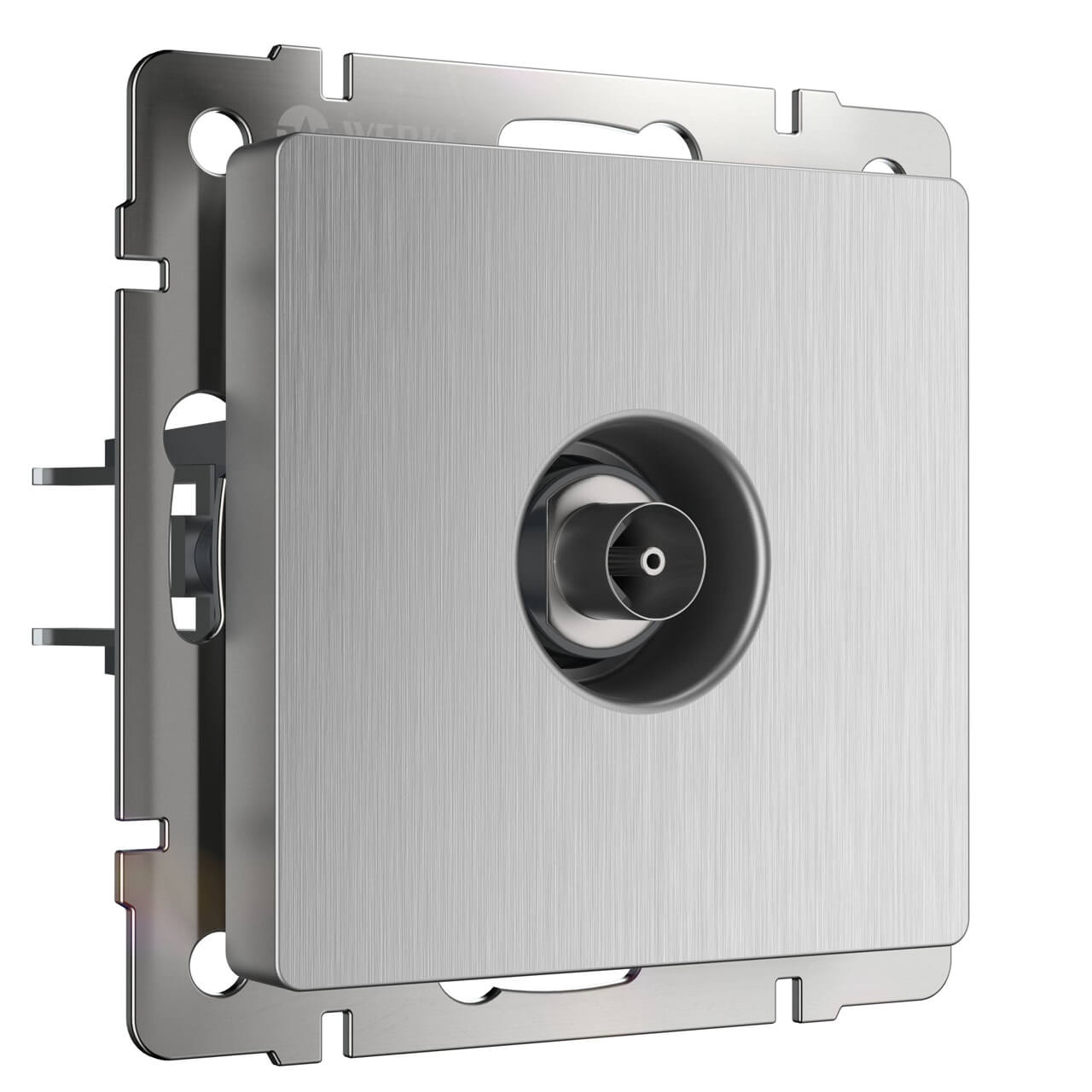 

ТВ-розетка оконечная Werkel cеребряный рифленый W1183009 4690389159909, Серебро, 4690389159909 Серебряный рифленый