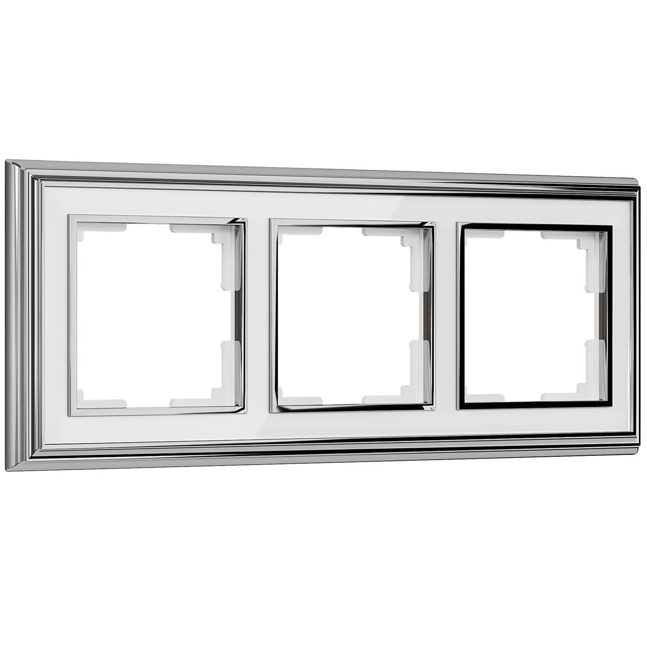 

Рамка Werkel, Хром, 4690389159220 Palacio хром/белый