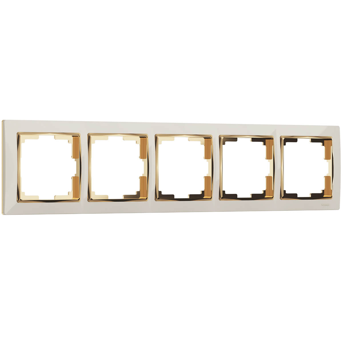 Рамка Snabb на 5 постов слоновая кость/золото WL03-Frame-05-ivory/GD 4690389083945 Рамка Snabb на 5 постов слоновая кость/золото WL03-Frame-05-ivory/GD 4690389083945