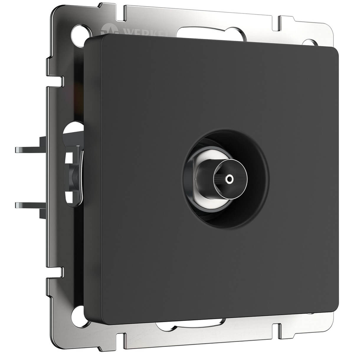 

ТВ-розетка Werkel оконечная черный матовый W1183008 4690389157028, 4690389157028 Черный матовый