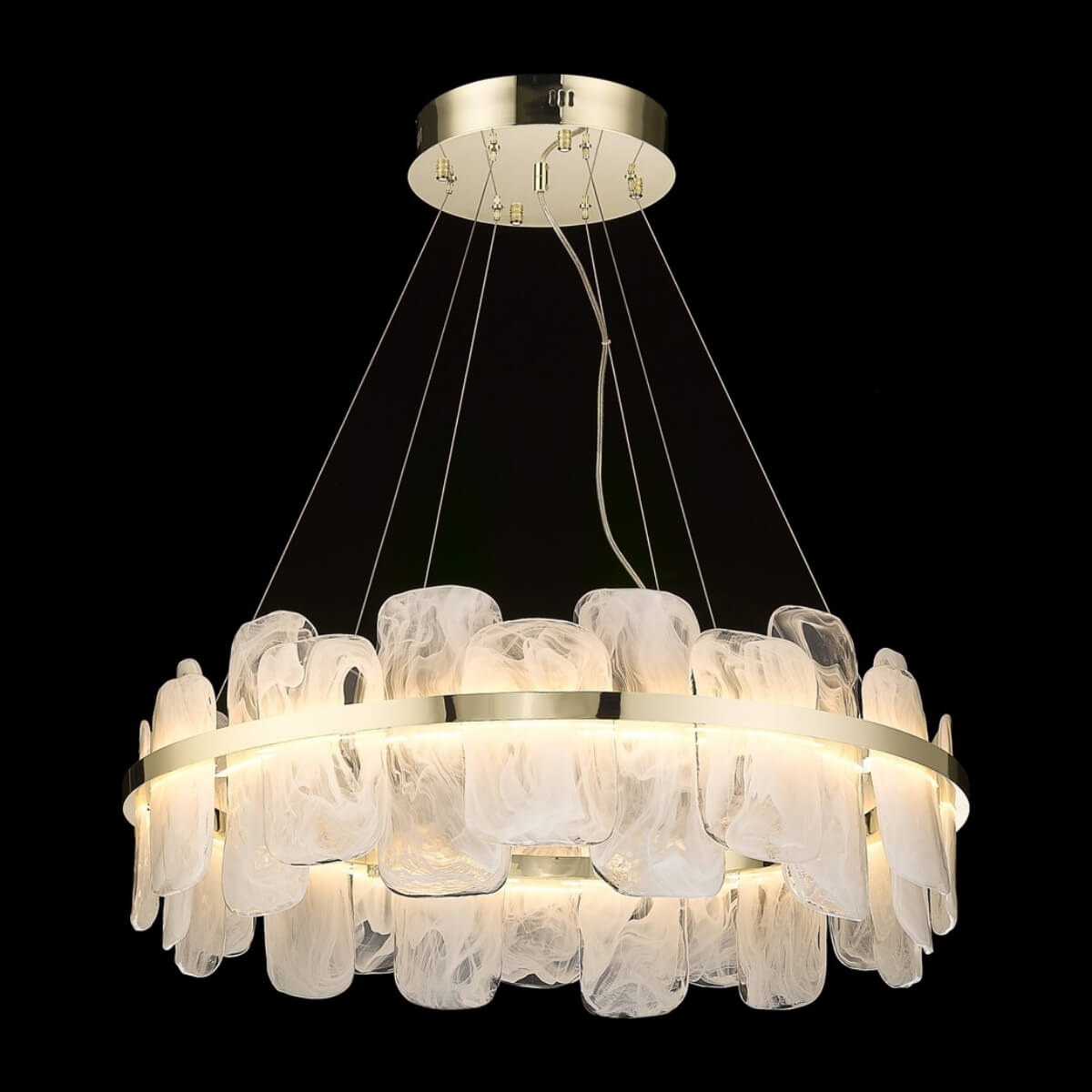 

Подвесная светодиодная люстра Wertmark NELLY WE158.24.303, Золотой, WE158.24.303 NELLY