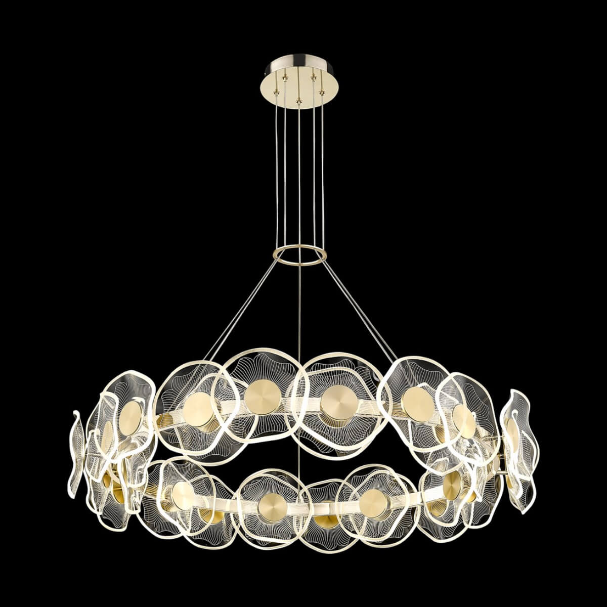 

Подвесная светодиодная люстра Wertmark HELENA WE453.30.303, Золотой, WE453.30.303 HELENA
