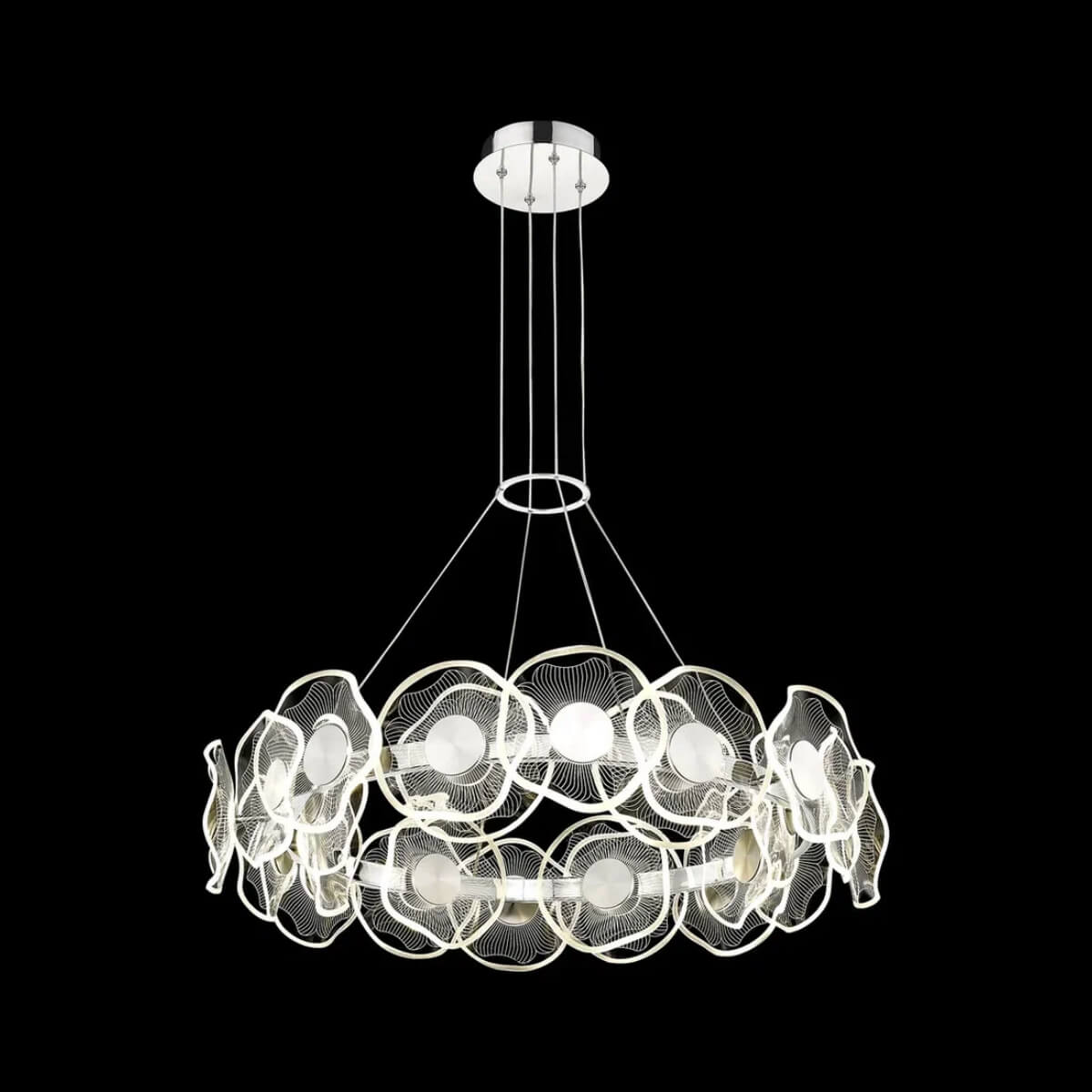 

Подвесная светодиодная люстра Wertmark HELENA WE453.24.103, Хром, WE453.24.103 HELENA