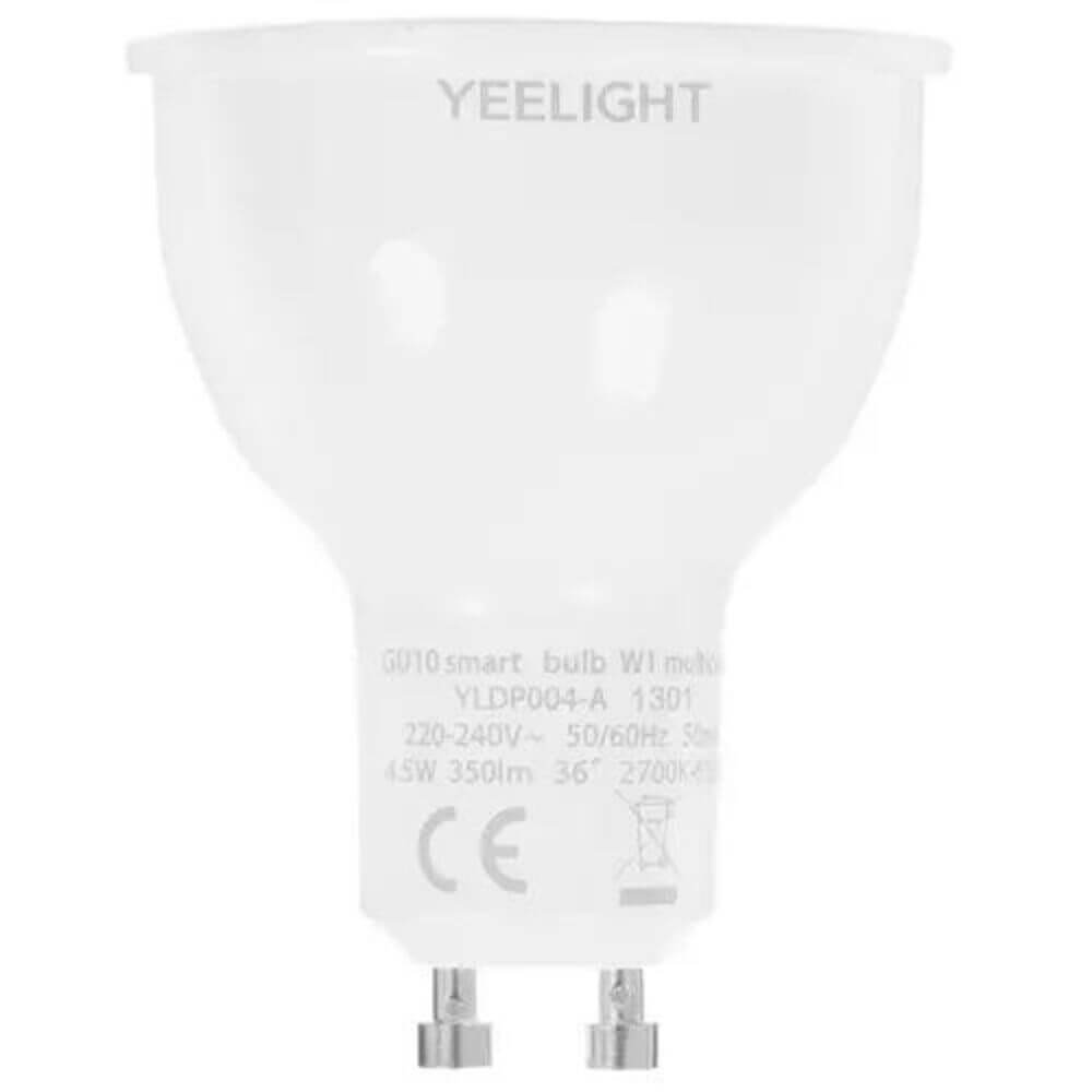 

Лампа светодиодная диммируемая Yeelight GU10 4,8W 2700K прозрачная YLDP004, Прозрачный, YLDP004 ()