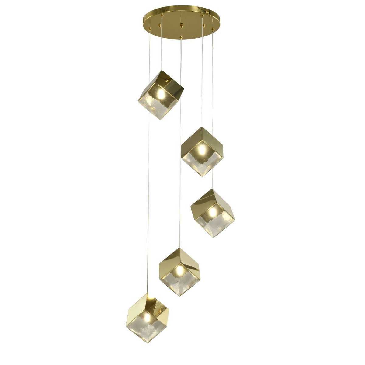 

Подвесная люстра Zortes Ice Cube ZRS.1005.05, Золотой, ZRS.1005.05 Ice Cube