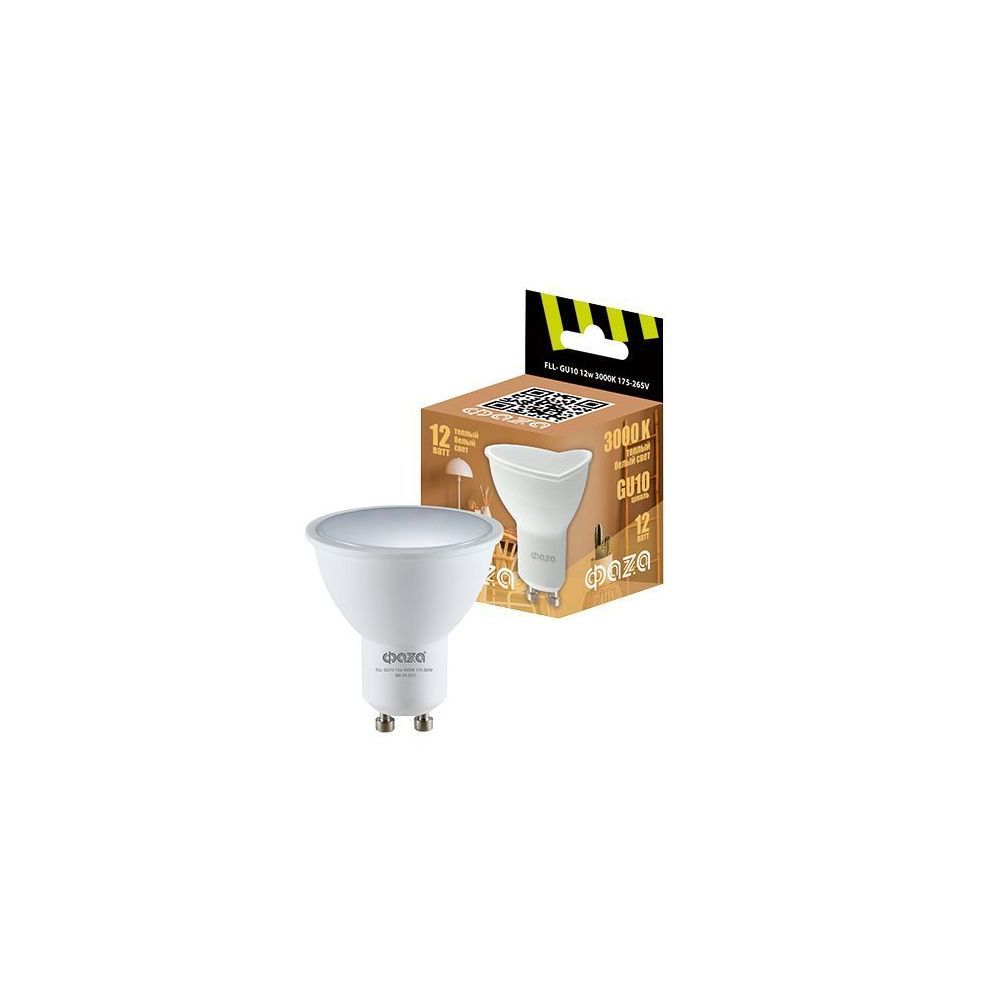 

Лампа cветодиодная ФАZA GU10 12W 3000K матовая 5038745, Матовый, 5038745 FLL-GU10